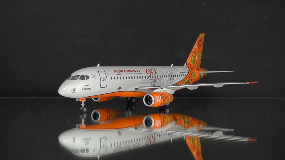 Superjet-100, Aeroflot, Khokhloma, 1/144 - Airliner Modeling