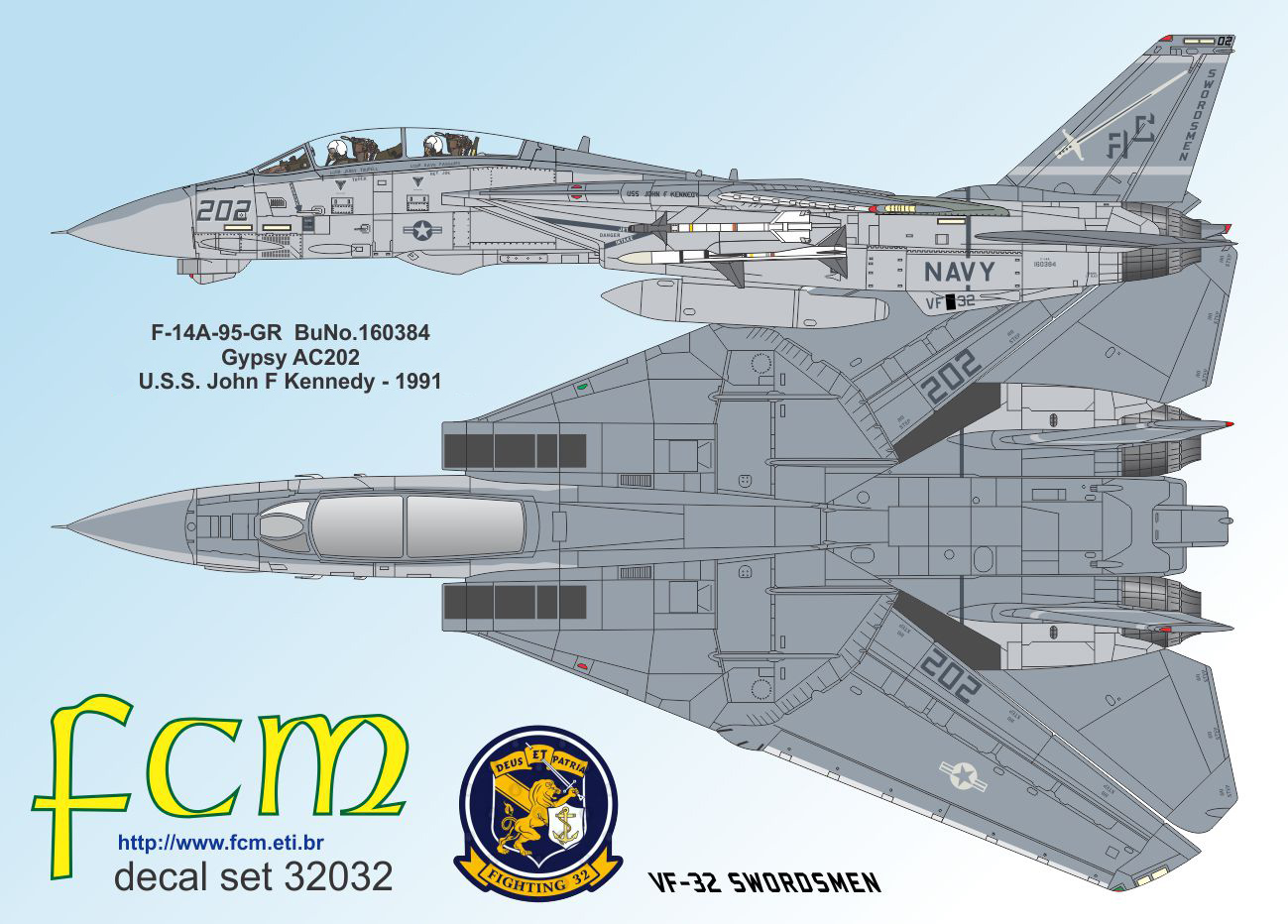 New FCM decals for F-14A in 1/32 scale: VF-32 Swordsmen! - Jet