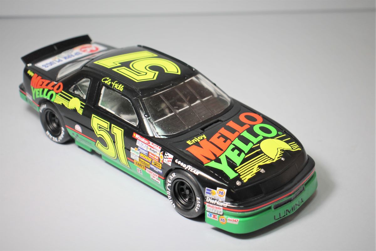 Cole Trickle's 51 Mellow Yellow 1990 Lumina1/24 Monogram Display